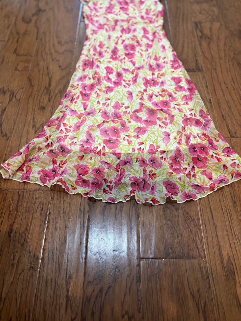 Vintage Y2K Pink Floral Mini Dress Flutter Strap Coquette XXS XS - Picture 4 of 14